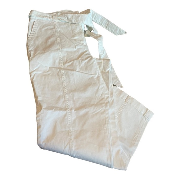 𝅺talbots TIE WAIST CHINOS ankle in white - Picture 6 of 15
